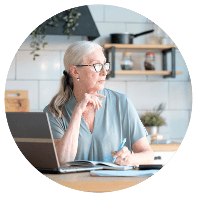 business woman at computer